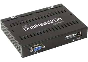 Matrox Dual Head 2Go Digital Edition (DVI) External Multi-monitor upgrade for Notebooks/PC's